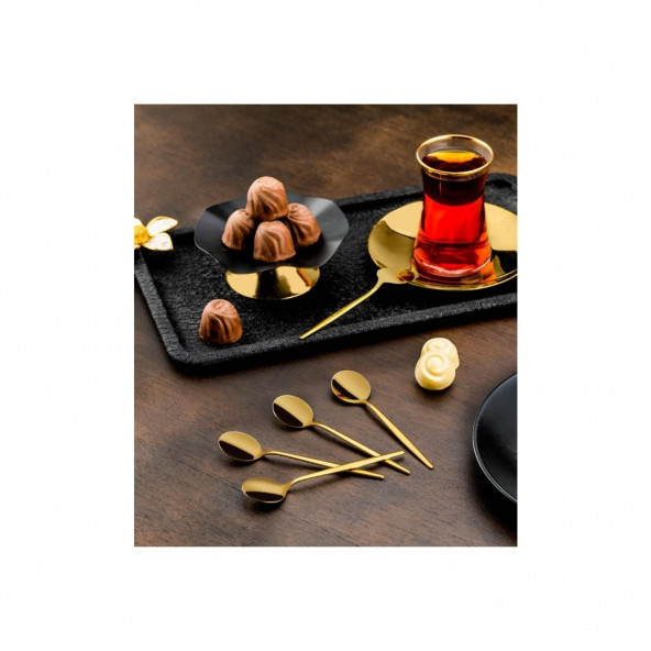 ÖZLİFE ZEN 6 LI TITANYUM ÇAY KAŞIĞI ürün görseli 1