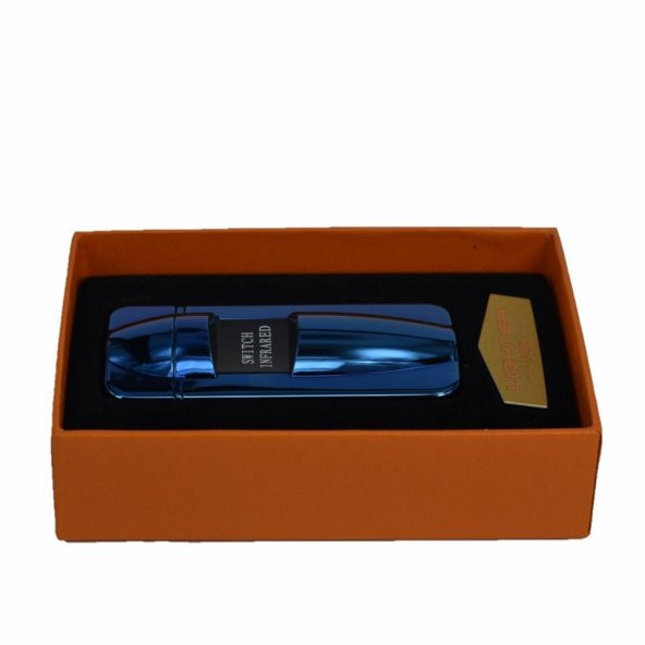 Sensörlü Alevsiz USB Şarjlı Tesla Çakmak Lacivert - Resim 3