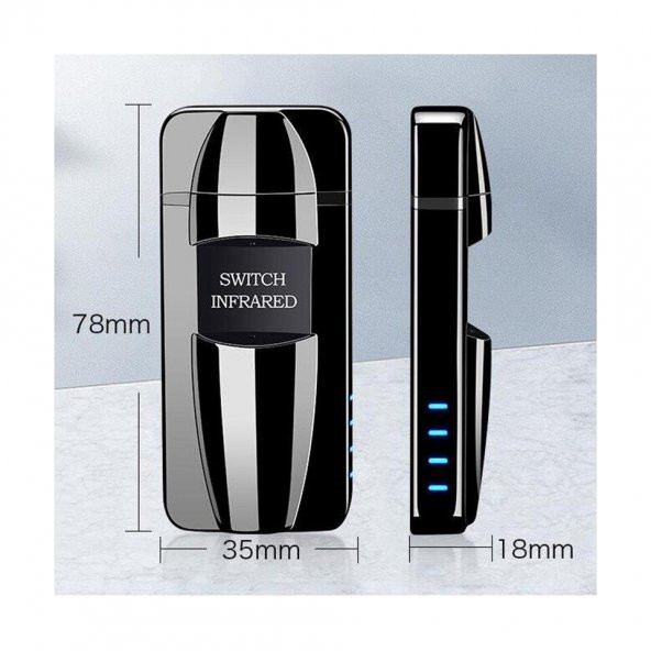 Sensörlü Alevsiz USB Şarjlı Tesla Çakmak Gümüş - Resim 6