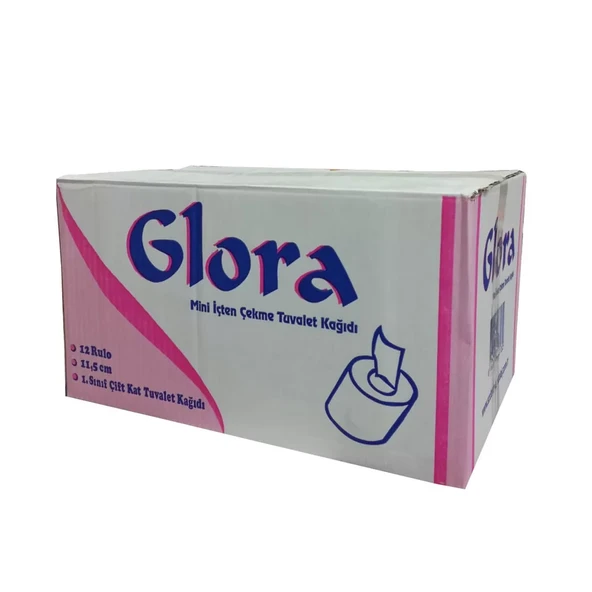 Glora Mini İçten Çekmeli Tuvalet Kağıdı 11CM  Cimri 12 li Paket ürün görseli 1