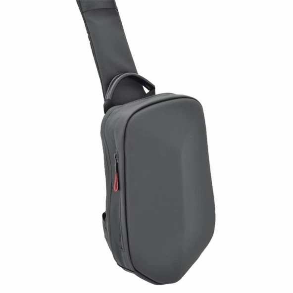 Ccs Tek Omuz Askılı Sırt ve Göğüs Çantası Usb Çıkışlı Siyah ürün görseli 1
