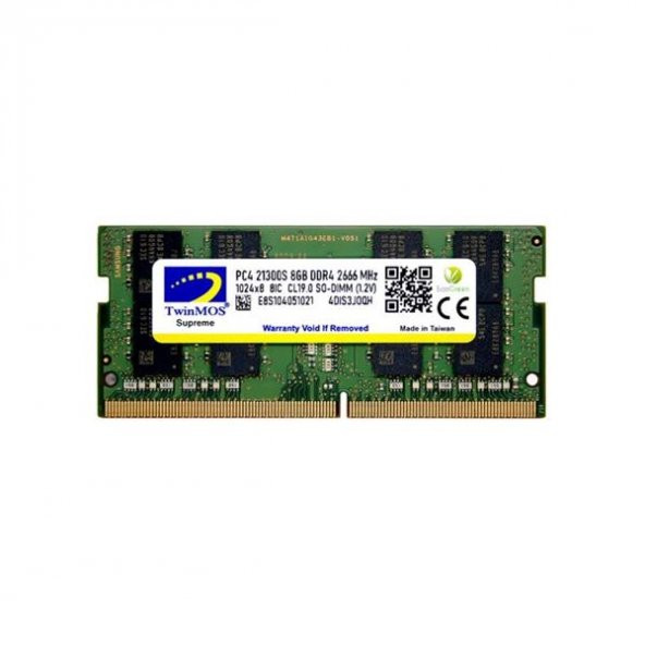 Twinmos MDD48GB2666N DDR4 8 GB 2666 MHz Notebook Ram ürün görseli 1
