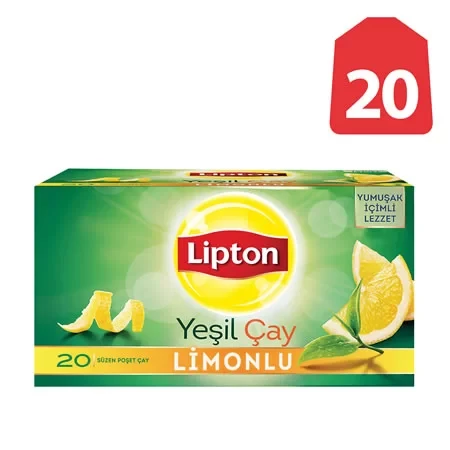 Lipton Yeşil Çay Limonlu (20 li Paket) ürün görseli 1