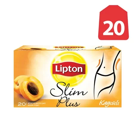 Lipton Slim Plus Kayısılı Karışık Bitki ve Meyve Çayı (20 li Paket) ürün görseli 1