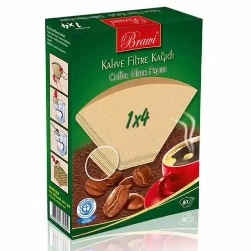 Brawi 1x4 Kahve Filtre Kağıdı (80 Adet) ürün görseli 1