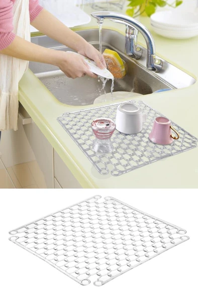Lavabo ve Buzluk Matı, Kaydırmaz Lavabo Kurutma Halısı 33x33 Cm ürün görseli 1