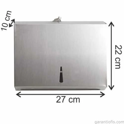 Garanti Metal 7195 Paslanmaz Çelik Z Katlama Havlu Dispenseri (Havlu Aparatı) ürün görseli 1