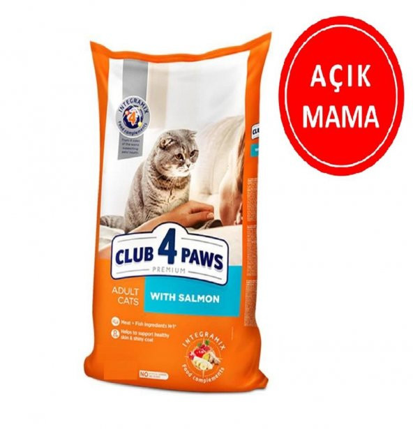 Club4Paws Premium Adult Somonlu Yetişkin Kedi Maması 1 Kg AÇIK ürün görseli 1