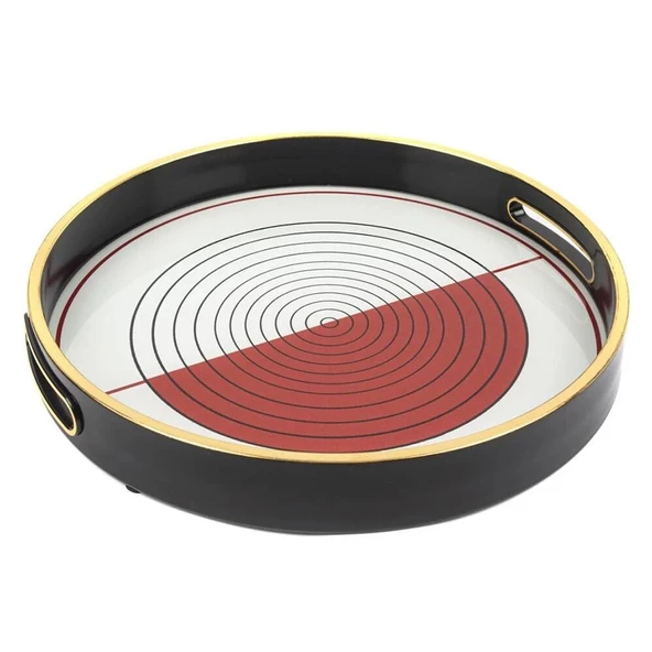 Mikasa Moor Kırmızı Çizgili Tepsi 30 cm ürün görseli 1