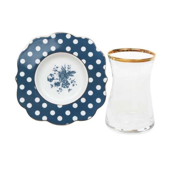 Lucky Art Karina Bone 6Lı Çay Seti ürün görseli 1