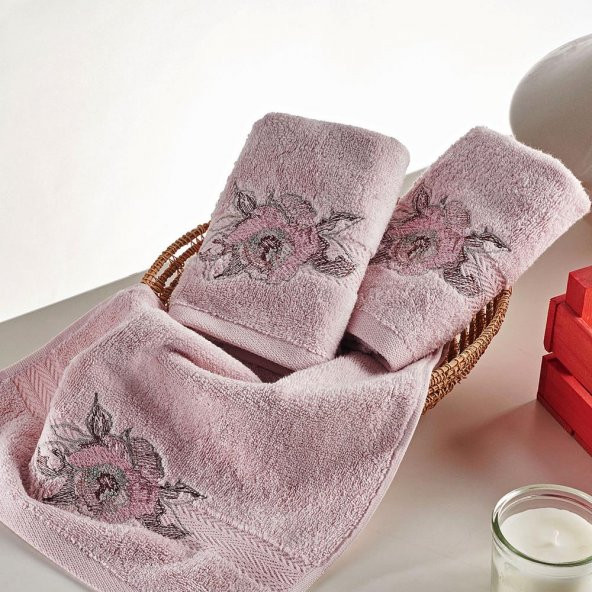 Evdema Fiorella 3 Lü El Havlusu Set Pudra MC061395 ürün görseli 1