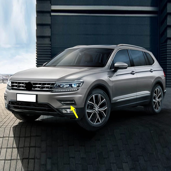 VW Tiguan 2016-2020 Ön Tampon Sol Süs Kapağı Sensörlü Kromlu 5NA854661 ürün görseli 1