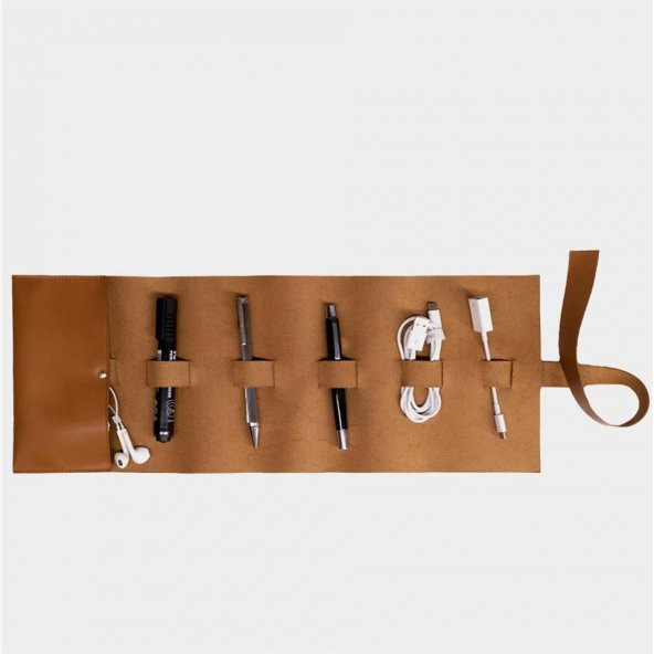 Hakiki Deri  Organizer Large Rulo Taba - Resim 5