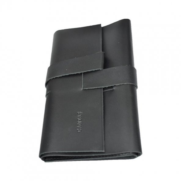 Hakiki Deri  Organizer Large Rulo Siyah - Resim 3