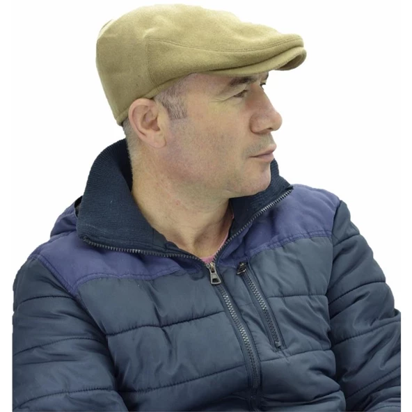 Peaky Blinders İngiliz Model Yün Kasket Bej - Resim 2