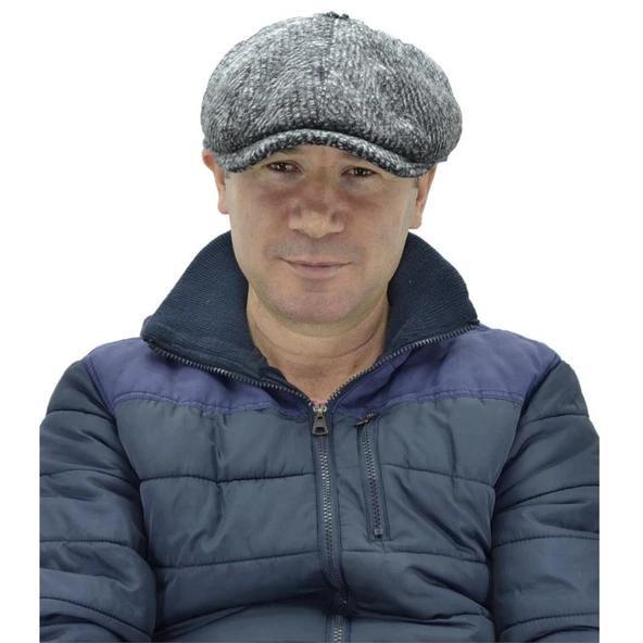 Peaky Blinders İngiliz Model Yün Kasket Açık Gri ürün görseli 1