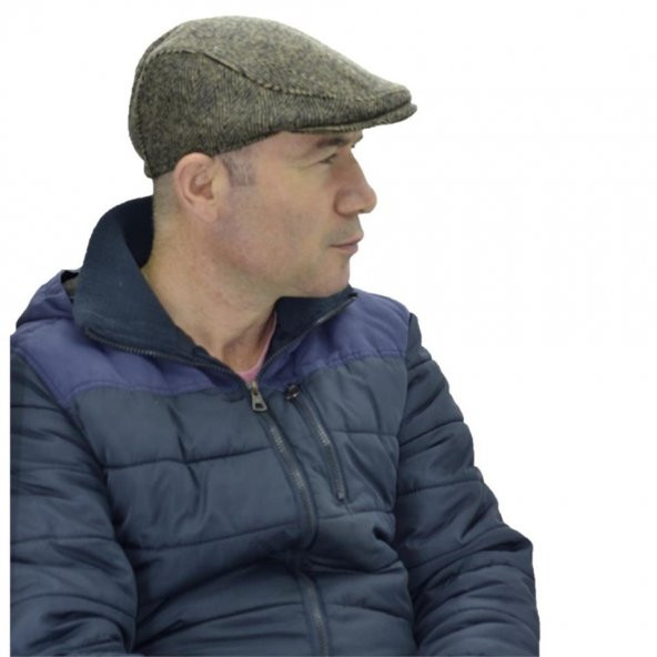 Peaky Blinders İstanbul Model Lastikli Yün Kasket Bej ürün görseli 1
