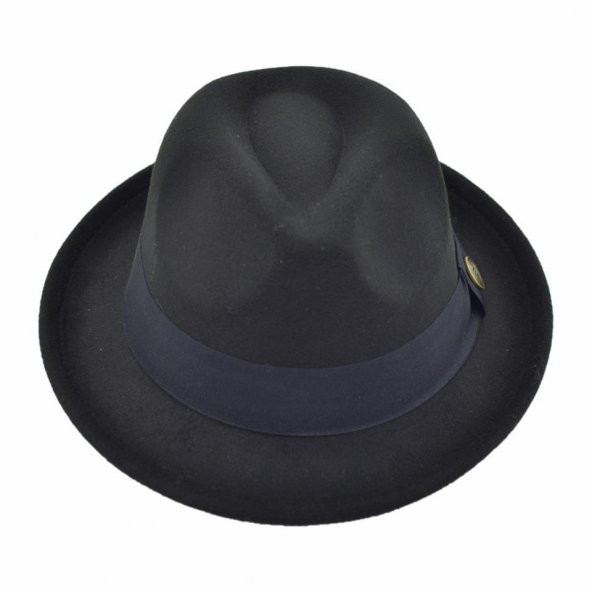 Fötr Fedora Şapka Panama Kasket Siyah - Resim 2