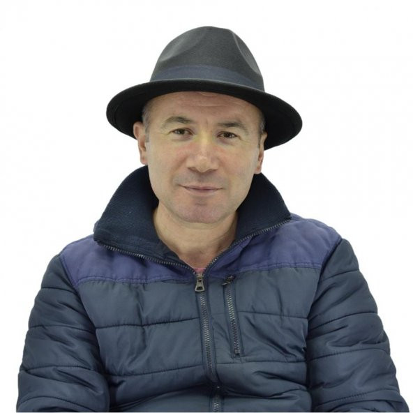 Fötr Fedora Şapka Panama Kasket Siyah - Resim 5