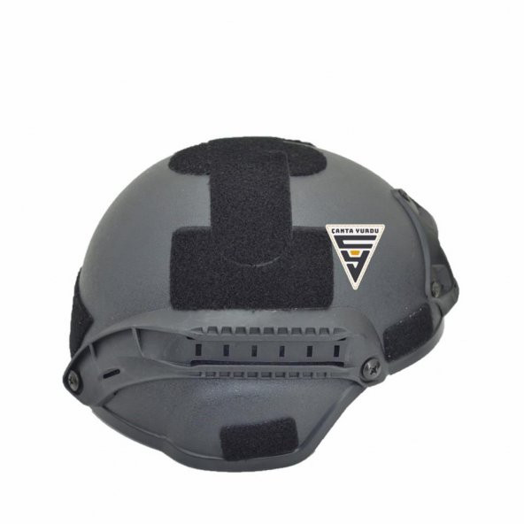 Taktikal Airsoft Paintball Plastik Kask Siyah ürün görseli 1