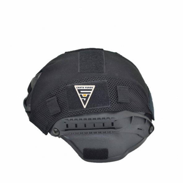 Taktikal Airsoft Paintball Plastik Kask Siyah Bandanalı ürün görseli 1