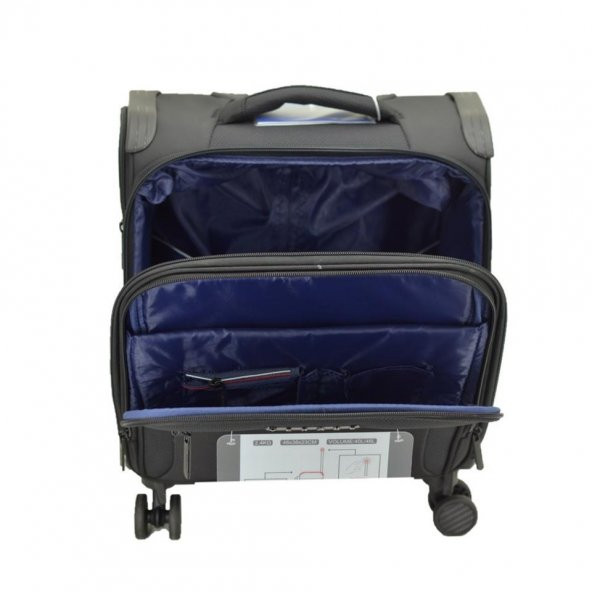 Verage GM21002-10AW Çekçekli 16,5 İnç Pilot Valiz - Resim 5