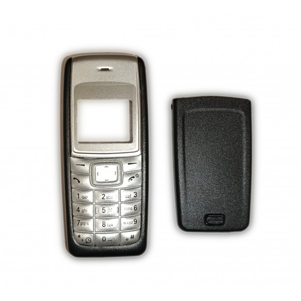 Nokia 1110i Kapak Nokia 1112 uyumlu Siyah Kapak ön Kapak Arka Kapak Tuş Takımı ürün görseli 1