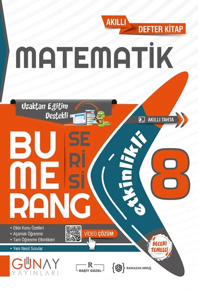 8.sınıf Bumerang Matematik Etkinlikli Akıllı Kitap 2022-2023 ürün görseli 1