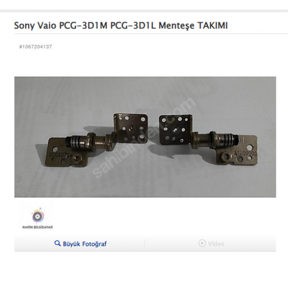 Sony Vaio PCG-3D1M PCG-3D1L Menteşe TAKIMI ürün görseli 1