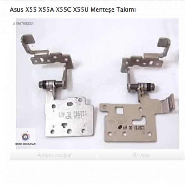 Asus X55 X55A X55C X55U Menteşe Takımı ürün görseli 1