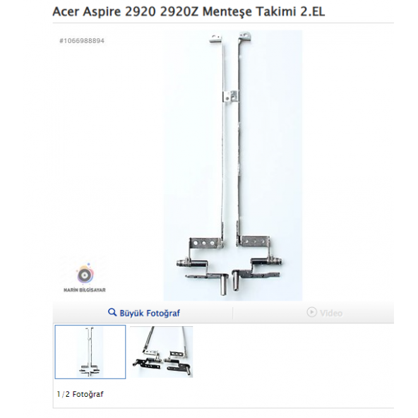 Acer Aspire 2920 2920Z Menteşe Takimi ürün görseli 1