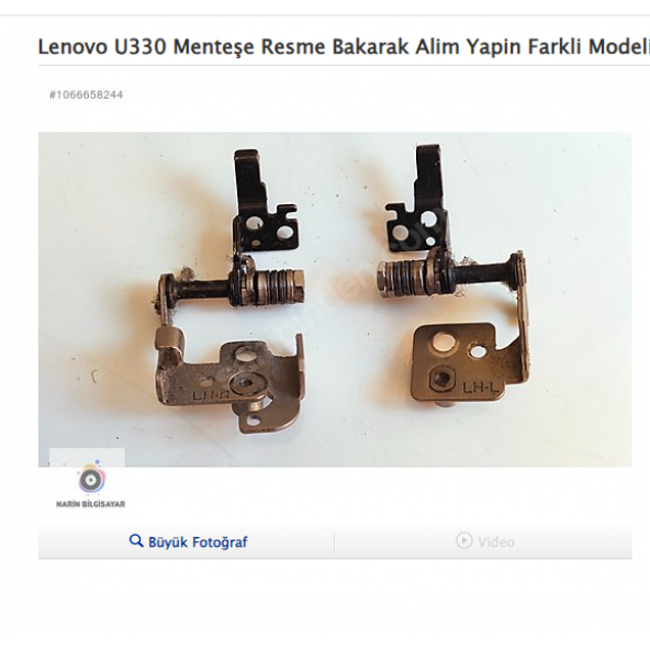 Lenovo U330 Menteşe Resme Bakarak Alim Yapin Farkli Modeli Var ürün görseli 1