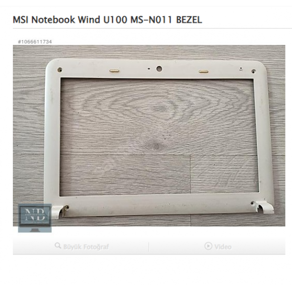 MSI Notebook Wind U100 MS-N011 BEZEL ürün görseli 1