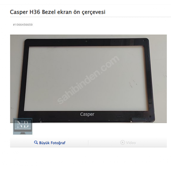 Casper H36 Bezel ekran ön çerçevesi ürün görseli 1