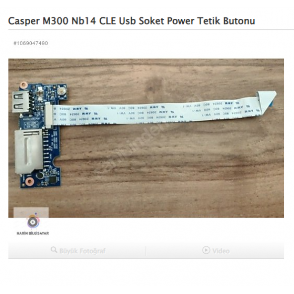 Casper M300 Nb14 CLE Usb Soket Power Tetik Butonu ürün görseli 1