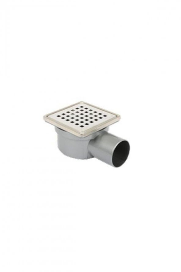 Banyo Yer Süzgeci 10x10x50 Cm Yandan Çıkışlı Krom Yer Süzgeci ürün görseli 1