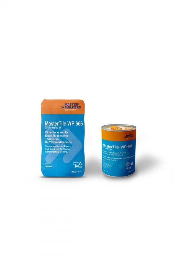 Sika Mastertile wp666 30 Kg. Set Çimento Akrilik Esaslı Tam Esnek Su Yalıtımı Malzemesi ürün görseli 1