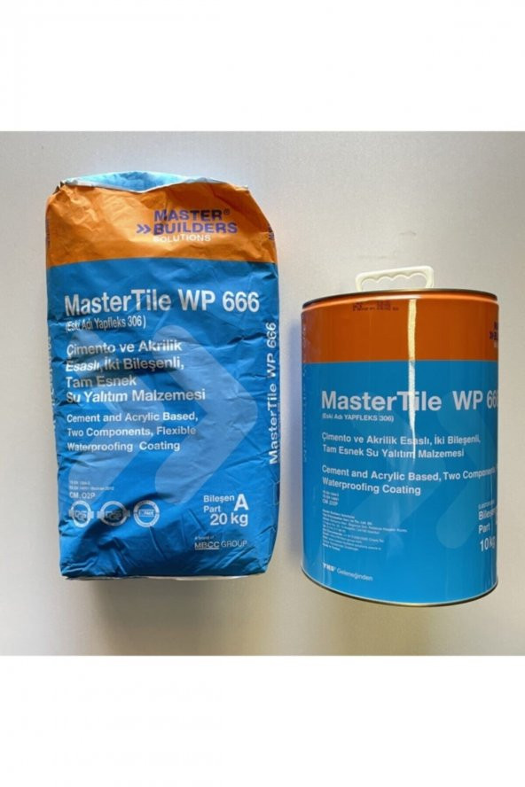 Sika Mastertıle Wp 666 20Kg Toz +10Kg Süt Set Tam Esnek Su Yalıtımm Malzemesi ürün görseli 1