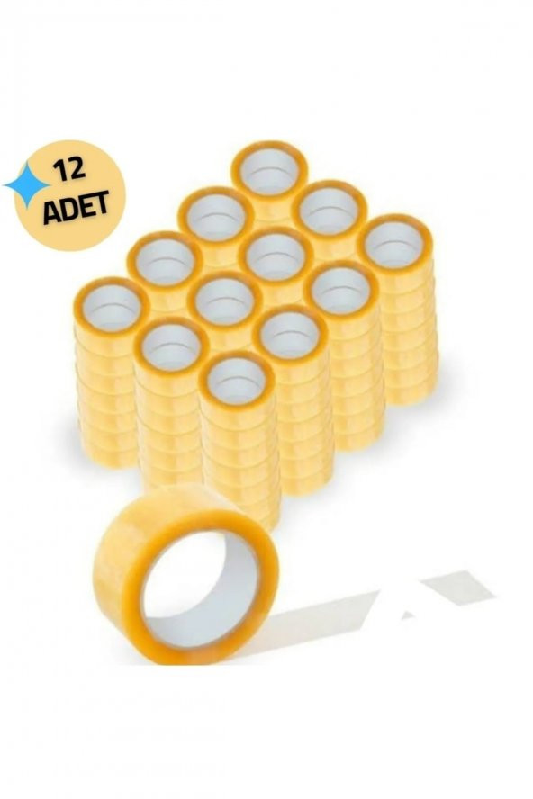 12 Adet 100mm Akrilik Koli Bandı 45mmx100mm Kopmayan Koli Bandı Güçlü Koli Bandı ürün görseli 1