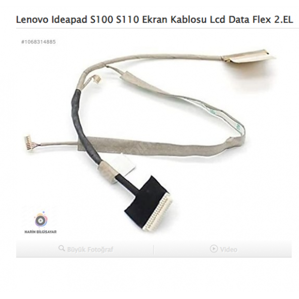 Lenovo Ideapad S100 S110 Ekran Kablosu Lcd Data Flex ürün görseli 1