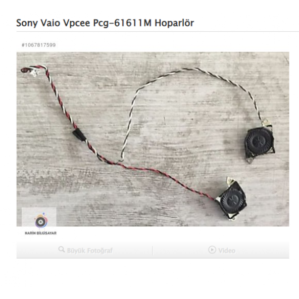 Sony Vaio Vpcee Pcg-61611M Hoparlör ürün görseli 1