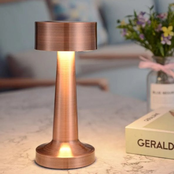Rose Gold Dokunmatik 3 Kademeli LED Masa Lambası ürün görseli 1