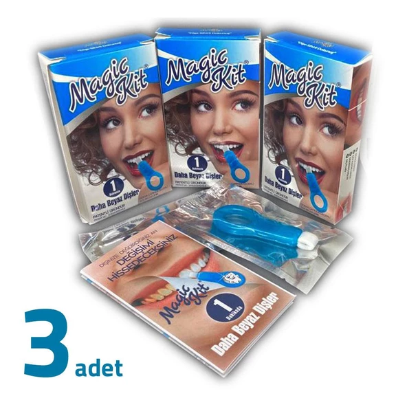 Magic Kit Diş Lekesi Temizleyici Diş Beyazlatıcı +5 Yedek Silgi X 3 Adet ürün görseli 1