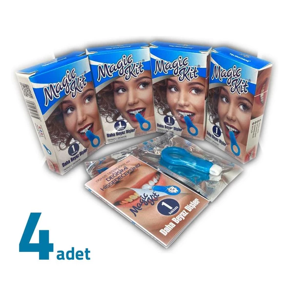 Magic Kit Diş Lekesi Temizleyici Diş Beyazlatıcı +5 Yedek Silgi X 4 Adet ürün görseli 1