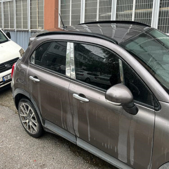 Fiat 500X Krom Kapı Direği Seti 8 Parça 2014+ Paslanmaz Çelik - Resim 2