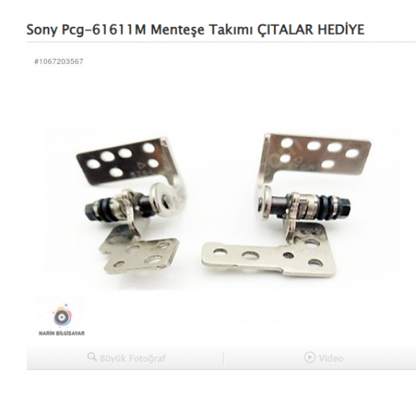 Sony Pcg-61611M Menteşe Takımı ÇITALAR HEDİYE ürün görseli 1