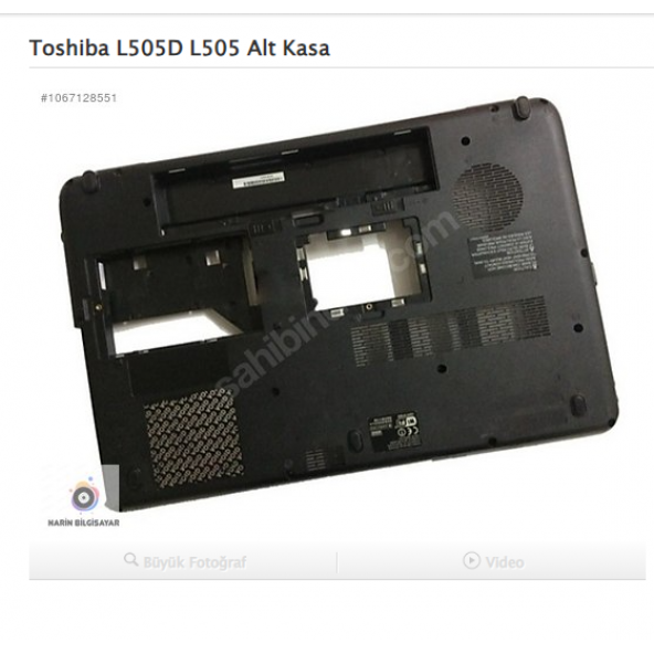 Toshiba L505D L505 Alt Kasa ürün görseli 1