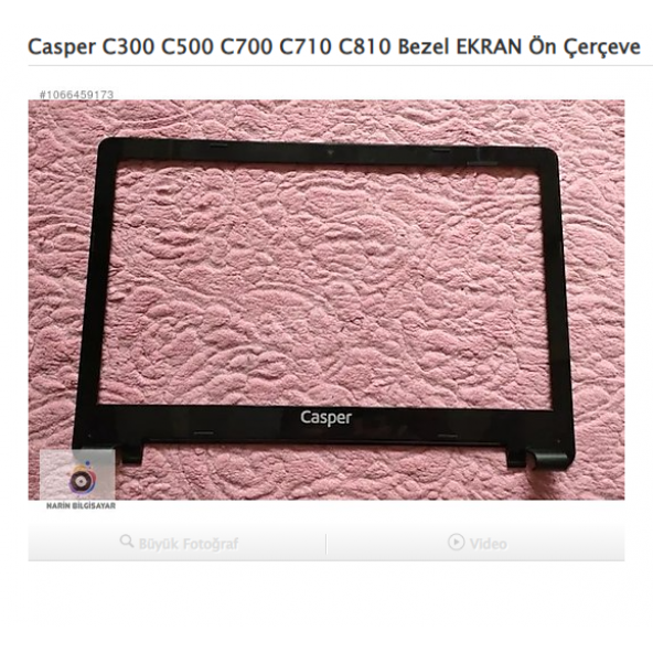 Casper C300 C500 C700 C710 C810 Bezel EKRAN Ön Çerçeve ürün görseli 1