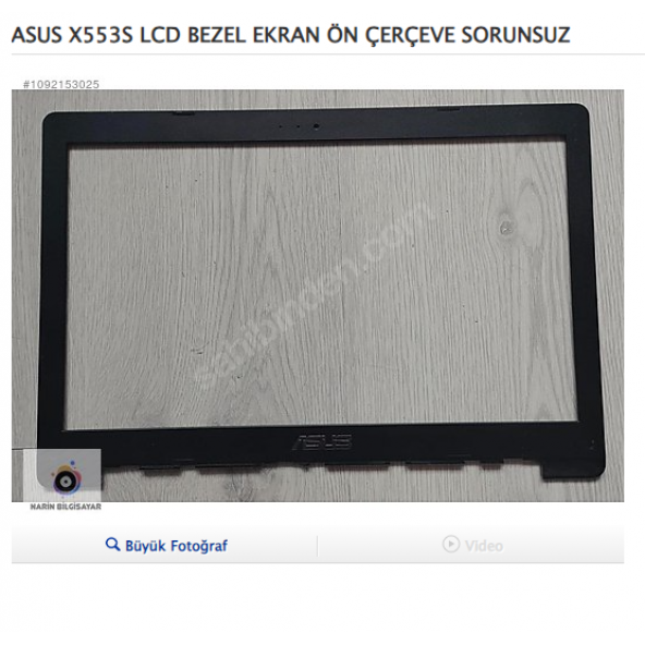 ASUS X553S LCD BEZEL EKRAN ÖN ÇERÇEVE SORUNSUZ ürün görseli 1