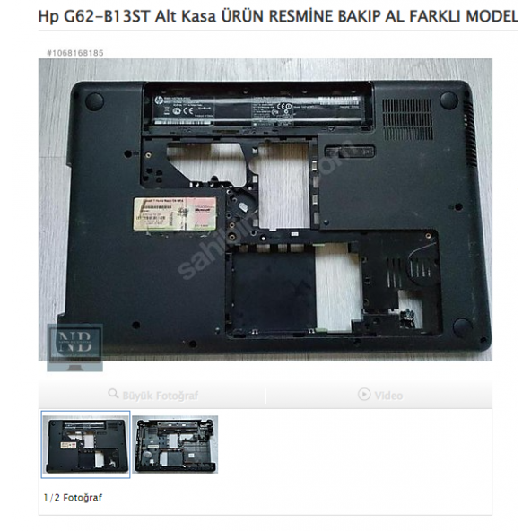 Hp G62-B13ST Alt Kasa ÜRÜN RESMİNE BAKIP AL FARKLI MODELİ VAR ürün görseli 1